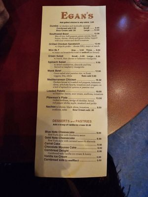 Menu photo 2 Egan's Ballard Jam House Seattle, WA Menu photo 2 Egan's Ballard Jam House Seattle, WA