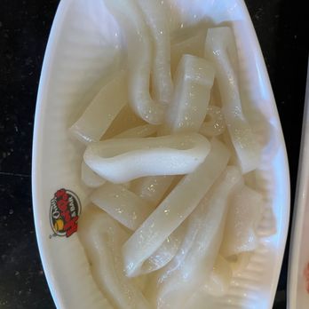 O My Hot Pot & Bar - Squid that was pretty tough to chew after thoroughly cooking them - Hot Pot Near Me - Annandale, Virginia O My Hot Pot & Bar - Squid that was pretty tough to chew after thoroughly cooking them - Hot Pot Near Me - Annandale, Virginia