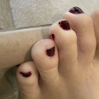 Martell Nails and Spa - Polish on side and underneath toes - Nail Technicians Near Me - Jackson, California Martell Nails and Spa - Polish on side and underneath toes - Nail Technicians Near Me - Jackson, California