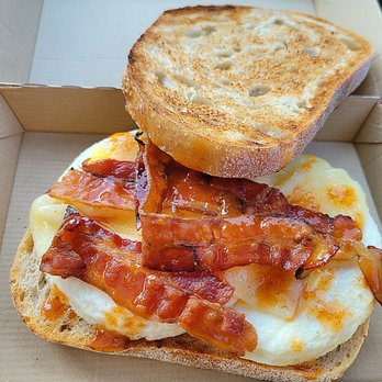 Dunkin' - Sourdough breakfast hit the spot. I added hot sauce and mayo. - Donuts Near Me - Hardeeville, South Carolina Dunkin' - Sourdough breakfast hit the spot. I added hot sauce and mayo. - Donuts Near Me - Hardeeville, South Carolina