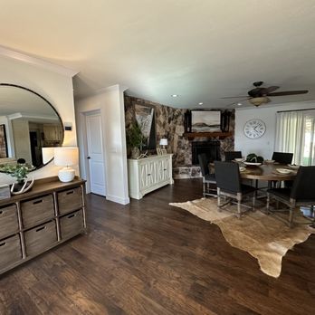RRP - RRP did all the patching, sanding, texture, paint, doors, baseboards and crown molding in these photos. - General Contractors Near Me