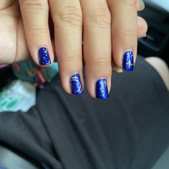 Sunny Nails and Spa - Star nails w/ regular polish - Nail Salons Near Me - Glen Burnie, Maryland