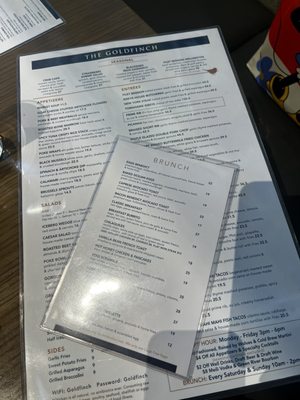Menu photo 1 The Goldfinch Irvine, CA Menu photo 1 The Goldfinch Irvine, CA
