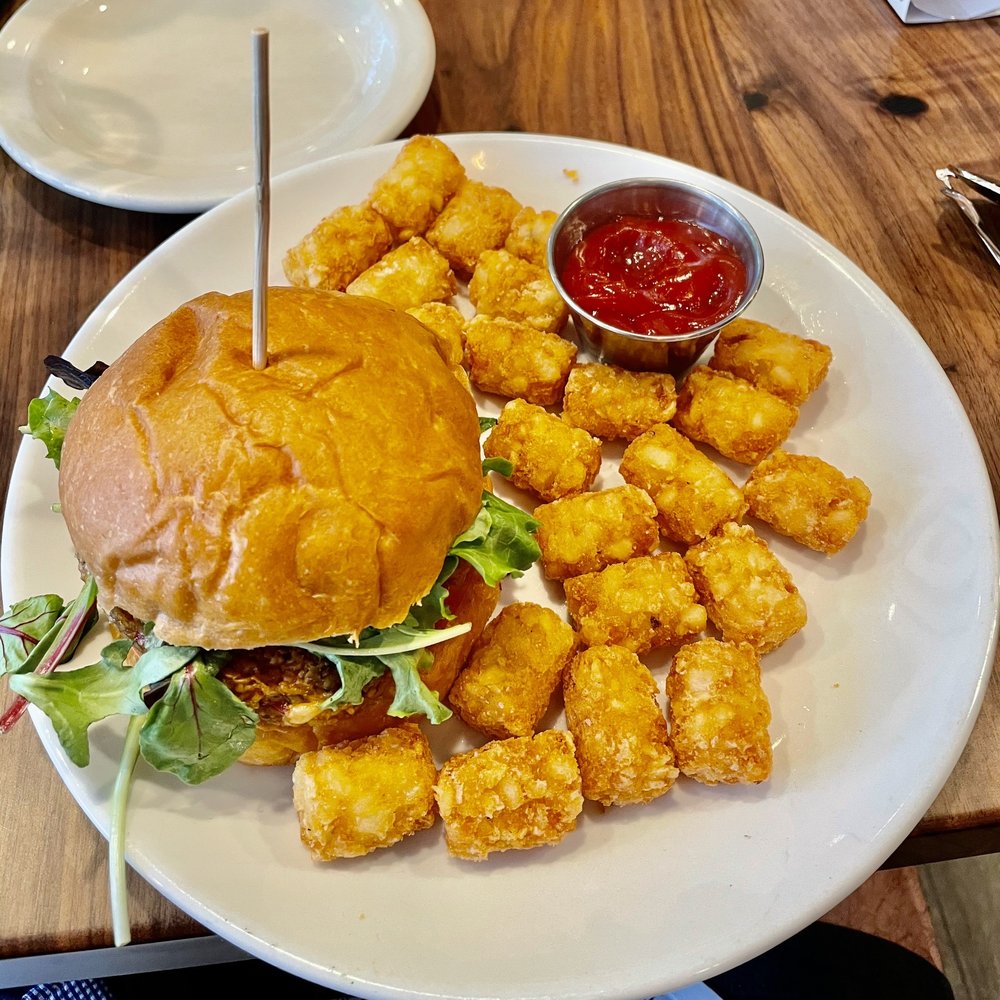 The Whitlock - Vegetarian burger with tatter tots - Bars Near Me - Katonah, New York The Whitlock - Vegetarian burger with tatter tots - Bars Near Me - Katonah, New York