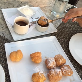 Andrei's Restaurant - The beignets are ok but the sauces and homemade whipped cream are to die for!!! - New American Near Me - Irvine, California