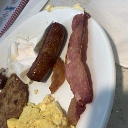 Raw bacon. Raw bacon.