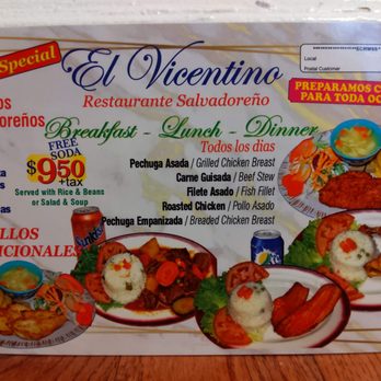 El Vicentino - Menu from 10/18/20 - Salvadoran Near Me - Flushing, New York El Vicentino - Menu from 10/18/20 - Salvadoran Near Me - Flushing, New York