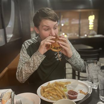 Pomodoro - My teen son who is a burger addict enjoying every minute! - Italian Near Me - Loves Park, Illinois
