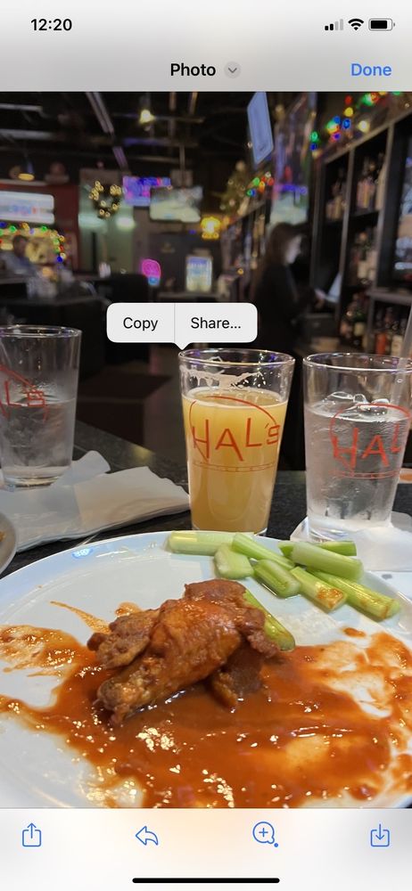 Food from Hal's Bar and Grill