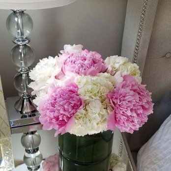 The Lady Bug - Hydrangeas, peonies and I think gardenias? Leaf wrapped case and all... It's gorgeous. - Florists Near Me - Puyallup, Washington The Lady Bug - Hydrangeas, peonies and I think gardenias? Leaf wrapped case and all... It's gorgeous. - Florists Near Me - Puyallup, Washington