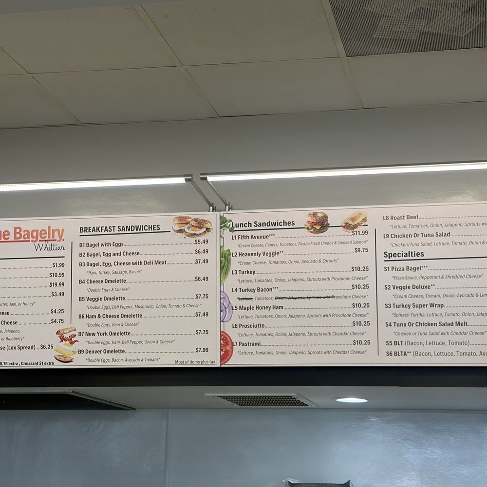 5th Ave Bagelry - food menu - Bagels Near Me - Whittier, California