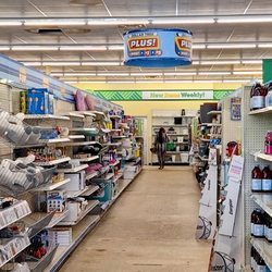 Note that the aisles are wide and that it's an easy store to navigate