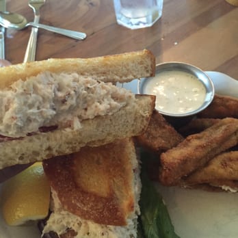 Nick's Seafood Restaurant - Crab sandwich with eggplants fries. A view from the middle. - Seafood Near Me - Pacifica, California Nick's Seafood Restaurant - Crab sandwich with eggplants fries. A view from the middle. - Seafood Near Me - Pacifica, California