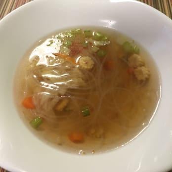 IThai Restaurant - A light soup with vegetables and rice noodles started my meal. - Thai Near Me - Guilford, Connecticut