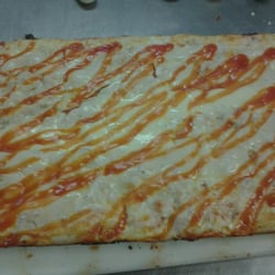 Shandras Pizza - Chicken Wing Pizza with homemade chicken wing sauce
