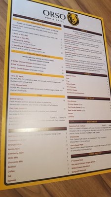 Menu photo 1 Orso Pub & Grill Halifax, NS