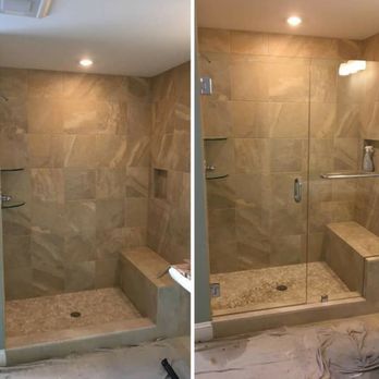 Kennebunk Glass - before & after custom glass shower by kennebunk glass - Glass & Mirrors Near Me - West Kennebunk, Maine Kennebunk Glass - before & after custom glass shower by kennebunk glass - Glass & Mirrors Near Me - West Kennebunk, Maine