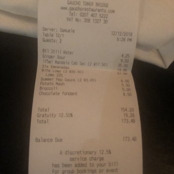 Gaucho - Tower Bridge - The gratuity was included! - Argentine Near Me - London, XGL
