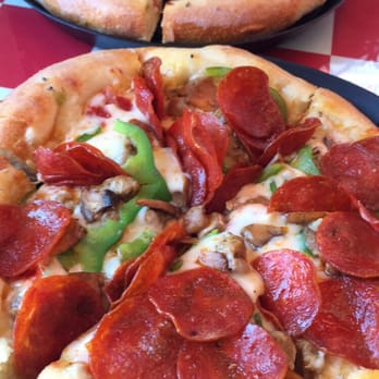 Greek's Pizzeria - Top: Gourmet chicken bacon ranch Bottom: Greek's Special Both are magnificent!! - Pizza Near Me - Muncie, Indiana Greek's Pizzeria - Top: Gourmet chicken bacon ranch Bottom: Greek's Special Both are magnificent!! - Pizza Near Me - Muncie, Indiana