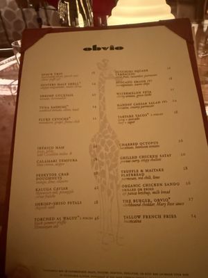 Menu photo 1 Obvio New York, NY