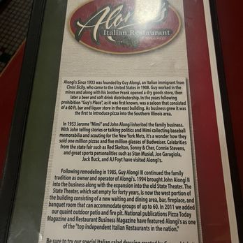 Alongi's Italian Restaurant - History everywhere. - Italian Near Me - Du Quoin, Illinois Alongi's Italian Restaurant - History everywhere. - Italian Near Me - Du Quoin, Illinois