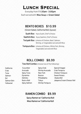 Menu photo 7 Sushi Cafe West Caldwell, NJ