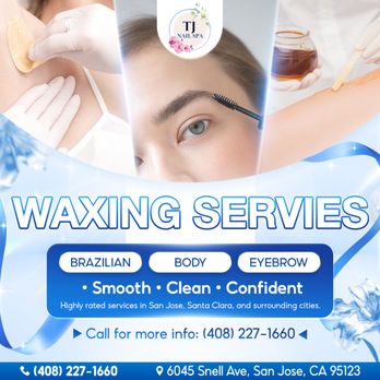 TJ Nail Spa - TJ NAIL SPA - PROFESSIONAL WAXING SERVICES
Smooth skin starts here.
Say goodbye to unwanted hair and hello to confidence with our gentl - Nail Salons Near Me - San Jose, California TJ Nail Spa - TJ NAIL SPA - PROFESSIONAL WAXING SERVICES
Smooth skin starts here.
Say goodbye to unwanted hair and hello to confidence with our gentl - Nail Salons Near Me - San Jose, California