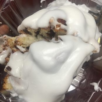 Mrs Winner's Chicken & Biscuits - I can appreciate the cream, but it's a bit much on this hard cinnamon roll. - Chicken Wings Near Me - Decatur, Georgia Mrs Winner's Chicken & Biscuits - I can appreciate the cream, but it's a bit much on this hard cinnamon roll. - Chicken Wings Near Me - Decatur, Georgia