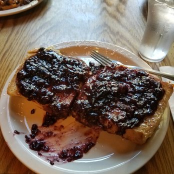 Strawberry Place - Challah French toast stuffed with cream cheese and slathered with blueberry sauce - Breakfast & Brunch Near Me - Nyack, New York Strawberry Place - Challah French toast stuffed with cream cheese and slathered with blueberry sauce - Breakfast & Brunch Near Me - Nyack, New York