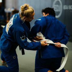 EDJ Academy HQ - Experienced teammates helping beginners feel confident on the mats.
 No experience needed--just bring yourself! Sign up for a free intro cl