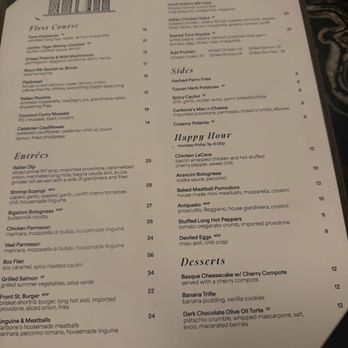 Carbones - menu - Italian Near Me - Hartford, Connecticut