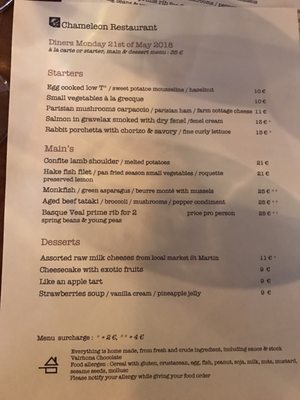Menu photo 3 Chameleon Paris, 75 Menu photo 3 Chameleon Paris, 75
