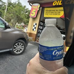 Take 5 Oil Change - Gotta love a complimentary water when you check on for an oil change at Take 5.