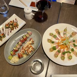 Hamachi Jalapeño, Cactus Roll, a Himalayan, Kitsune's Kiss Hamachi Jalapeño, Cactus Roll, a Himalayan, Kitsune's Kiss
