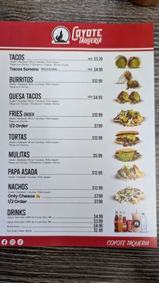 Menu photo 6 Coyote Taqueria Menifee, CA Menu photo 6 Coyote Taqueria Menifee, CA