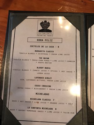 Menu photo 7 La Contenta Les New York, NY