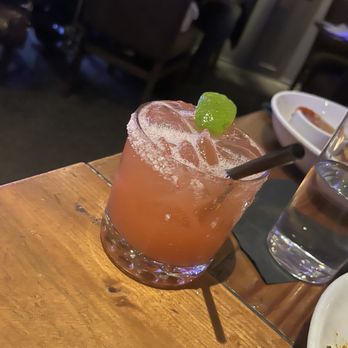 Spaghettini - A strawberry margarita it was a little tart, but they made it right - Italian Near Me - Seal Beach, California