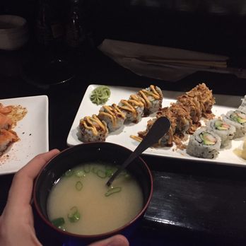 SAM Sushi & Ramen - Spicy Salmon Nigiri small plate, miso soup, and a weekly special combo. - Sushi Bars Near Me - Lexington, Kentucky