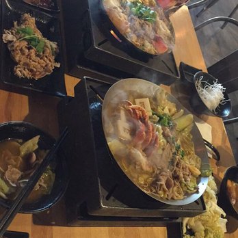 Boiling Point - On the left is the #4 Beef soup..On the right is the #10 Thai fusion. In the bottom middle is the sliced garlic pork. - Taiwanese Near Me - Gardena, California Boiling Point - On the left is the #4 Beef soup..On the right is the #10 Thai fusion. In the bottom middle is the sliced garlic pork. - Taiwanese Near Me - Gardena, California