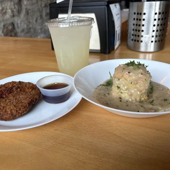 The Biscuit Joint - Chicken Cutlet and half Biscuit gravy w/lemonade - Breakfast & Brunch Near Me - Saint Louis, Missouri The Biscuit Joint - Chicken Cutlet and half Biscuit gravy w/lemonade - Breakfast & Brunch Near Me - Saint Louis, Missouri