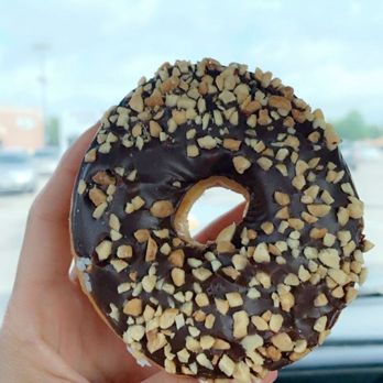 Angkor Donuts - Delicious chocolate glazed doughnut w/nuts. - Donuts Near Me - Katy, Texas