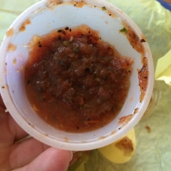 Ham 'n Scram - This is the salsa they give you..... Which I wasn't impressed with. - Breakfast & Brunch Near Me - Westminster, California