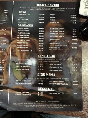 Menu photo 1 Sakura Owosso, MI Menu photo 1 Sakura Owosso, MI