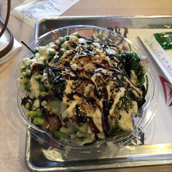 Lei'd Island Kitchen - Shoyu and Maui Onion Salmon Bowl with basically every topping - Hawaiian Near Me - Vienna, Virginia Lei'd Island Kitchen - Shoyu and Maui Onion Salmon Bowl with basically every topping - Hawaiian Near Me - Vienna, Virginia
