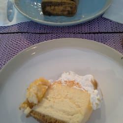 LXeeseCake - From Top:  1/2 a slice of Tiramisu & Lemon Cheesecake.  I thought Lemon was better!
