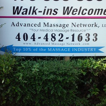 Advanced Massage Network - Sign Next To Piedmont Ave. - Massage Therapy Near Me - Atlanta, Georgia