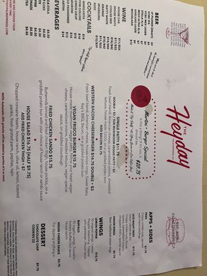 Menu photo 4 The Heyday Palm Springs, CA Menu photo 4 The Heyday Palm Springs, CA