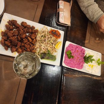 Sofra Turkish Grill - Albanian style liver, beet dip and haydar dip - Turkish Near Me - Waterbury, Connecticut