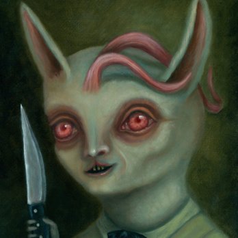 La Luz de Jesus Gallery - "Sharped Knife" by KariKatura! - Art Galleries Near Me - Los Angeles, California