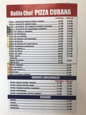 Menu photo 1 Bulila Chef Pizza Cubana Miami, FL Menu photo 1 Bulila Chef Pizza Cubana Miami, FL